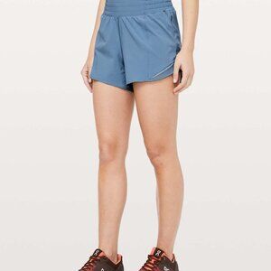 Lululemon Hotty Hot Short *High-Rise Long 4" Utility Blue Sz 10